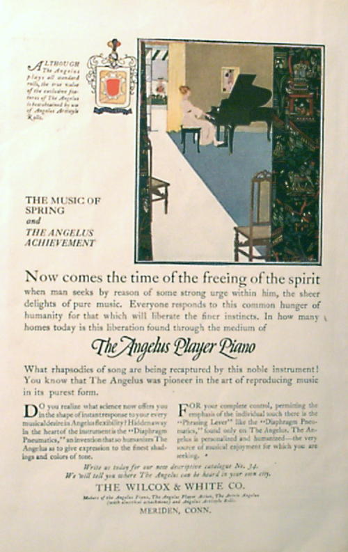Vague advertisement for the Angelus player