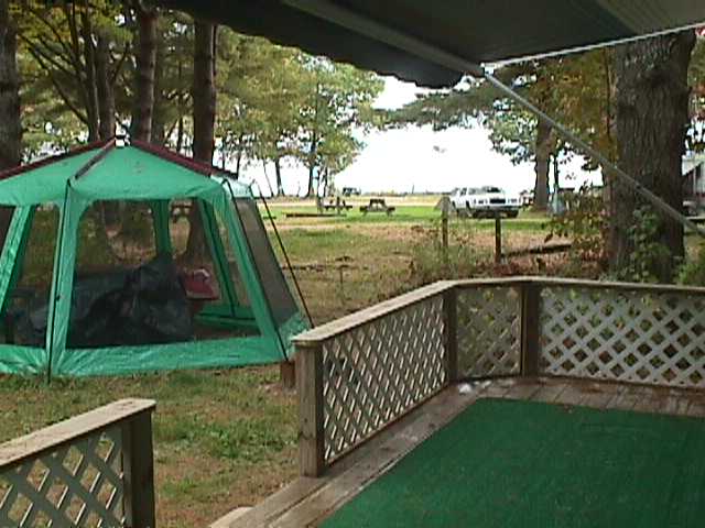 View of Penobscot Bay from our trailer